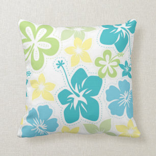 Hawaiischer Tropischer Hibiskus Blumenkissen Kissen