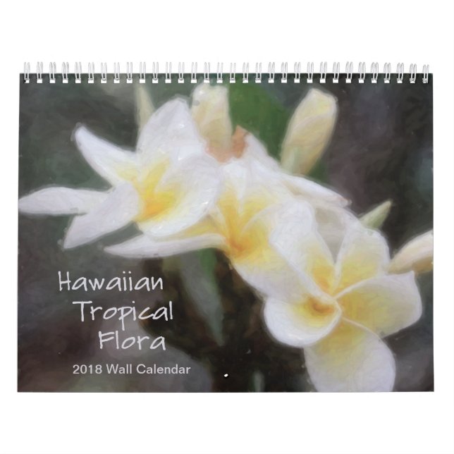 Hawaiischer tropischer Kalender der Flora-2018 (Titelbild)
