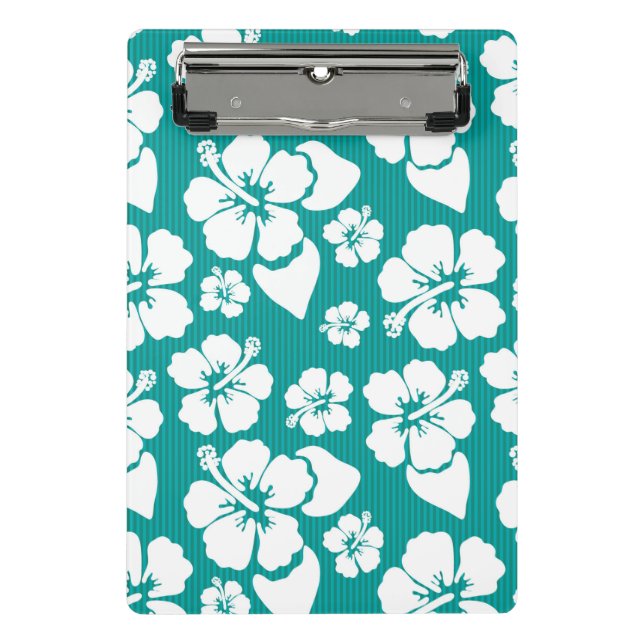 Hawaiisches Hibiskus-Blumen-Muster Mini Klemmbrett (Vorderseite)