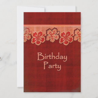 Hawaiisches Hibiskus-Geburtstags-Party Einladung