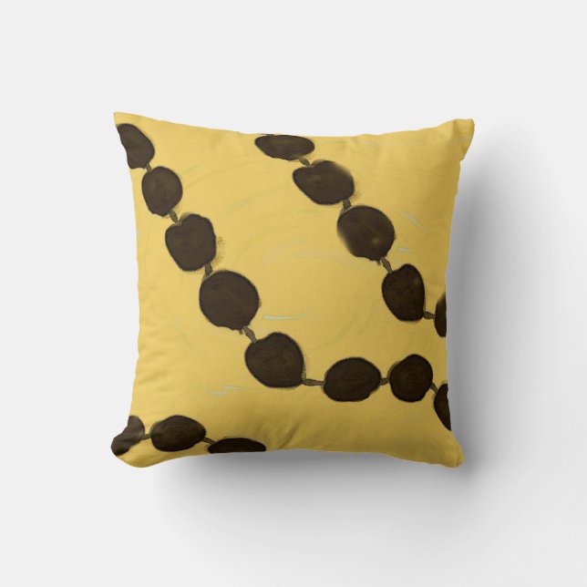 Hawaiisches Kukui Nuss-Wurfs-Kissen Kissen (Vorderseite)