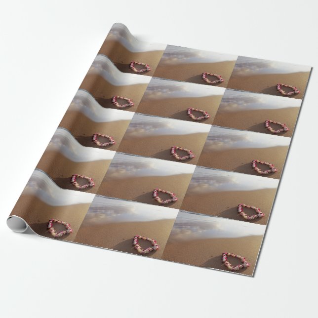 Hawaiisches Leu-Strand-Packpapier Geschenkpapier (Ungerollt)