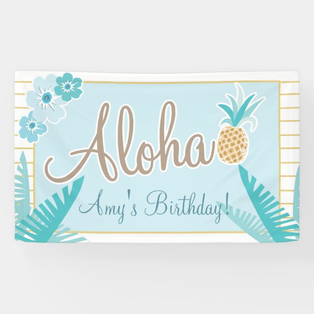 Hawaiisches Luau Party Banner (Horizontal)