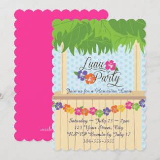 Hawaiisches Luau Party Einladung