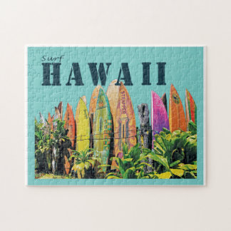 Hawaiisches Surfbrett-Zaunpuzzlespiel Puzzle