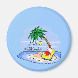 Hawaiisches T-Stück 5 Sun-Badens Sankt Weihnachts Magnet