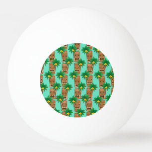 Hawaiisches Tiki Wiederholungs-Muster Tischtennisball