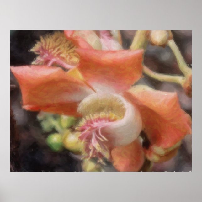 Hawaiisches tropisches Blumen-Plakat Poster (Vorne)