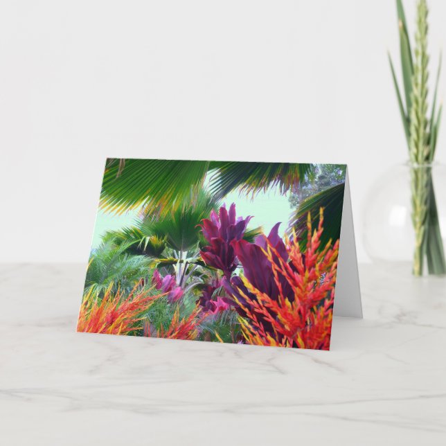 Hawaiisches tropisches Weihnachtsthema Feiertagskarte (Vorderseite)