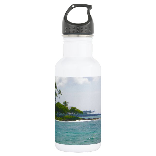Hawaiisches Ufer Edelstahlflasche (Vorderseite)