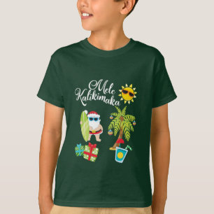 Hawaiisches Weihnachten. Weihnachtsmann Mele T-Shirt