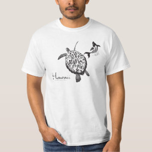Hawaiischildkröte und -wal T-Shirt