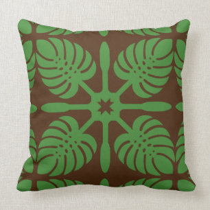 HAWAISCH-QUILT-PILLOW - Monstera Kissen