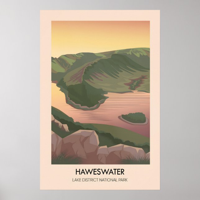 Haweswater Lake District Reiseplakat Poster (Vorne)