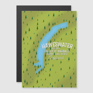 Haweswater Reservoir travel map poster. Magnetkarte