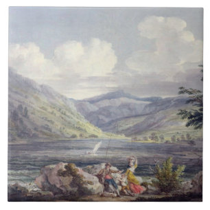 Haweswater, Westmoreland, c.1795 (w/c über graphi Fliese