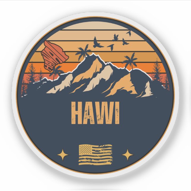Hawi, Hawaii Aufkleber (Vorderseite)