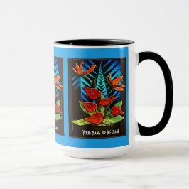 Hawiian Anthuriums (personalisierte Umarmung) Tasse