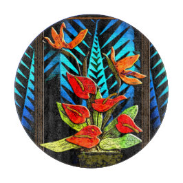 Hawiian Christmas Bouquet Charcuterie Board Schneidebrett