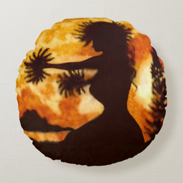 Hawiian Hula Dancer Rundes Kissen (Vorderseite)