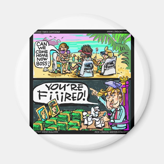 Hawiian Trump Detectives Funny Gifts & Cards Magnet (Vorne)