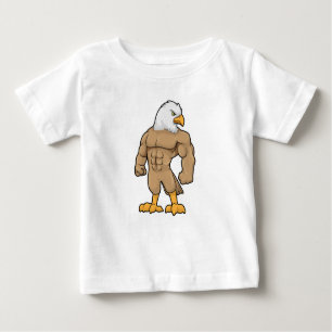 Hawk als Bodybuilder mit Six Pack Baby T-shirt