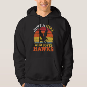 Hawk Bird Vintage Nur Ein Mädchen Das Falken Liebt Hoodie