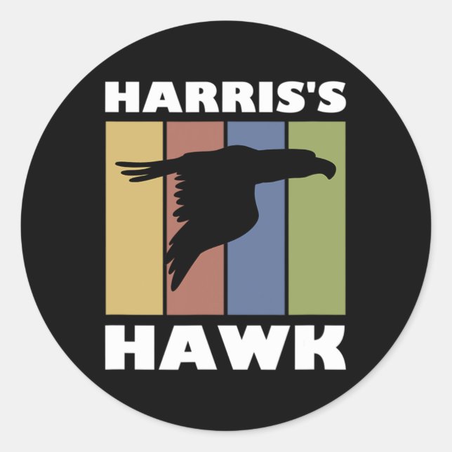 Hawk Falcon Hunter Runder Aufkleber (Vorderseite)