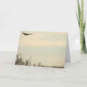 Hawk Flying High Note Card Karte