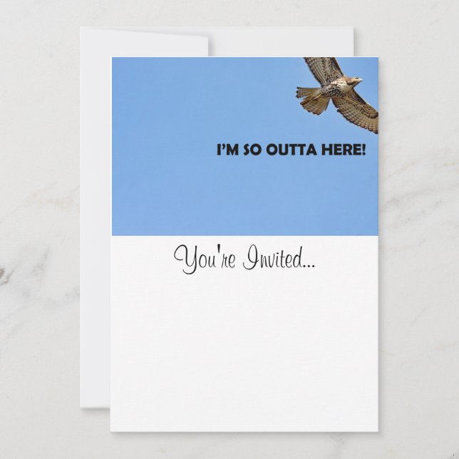 Hawk-Foto Einladung (Vorderseite)