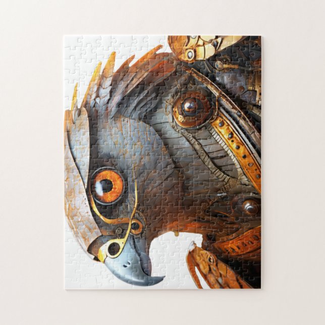 Hawk mit Steampunkrüstung Puzzle (Vertikal)