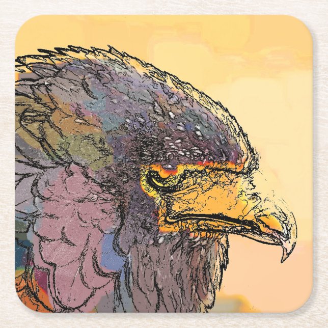 HAWK RECHTECKIGER PAPPUNTERSETZER (Vorderseite)