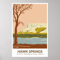 Hawk Springs Staat Recreation Area Wyoming Vintag