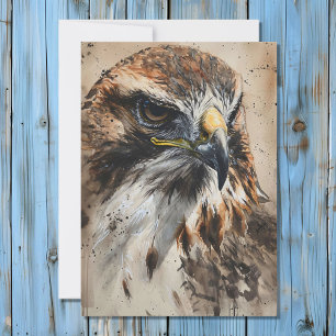 Hawk Totem Spirit Animal Bedeutungskarte Feiertagskarte