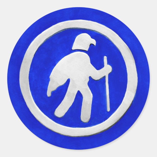 Hawk Trail Marker Runder Aufkleber (Vorderseite)