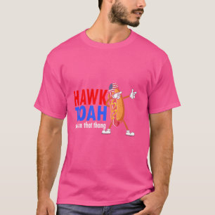 Hawk Tuah American Flag Blue Red White Men Women U T-Shirt
