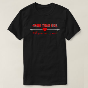 Hawk Tuah Girl wirst du mir Red Heart heiraten DK T-Shirt