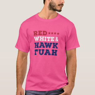 Hawk Tuah Rot Stars Weiß und Blauer Spieß Thang St T-Shirt