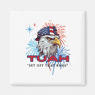 Hawk Tuah Set von diesem Knall Funny 4. Juli Hawk Magnet