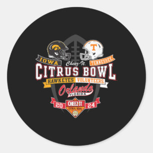 Hawkeyes Vs Tennessee Volunteers Citrus Bowl 2024 Runder Aufkleber
