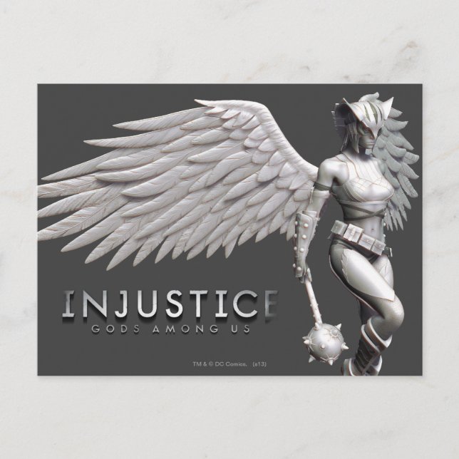Hawkgirl Postkarte (Vorderseite)