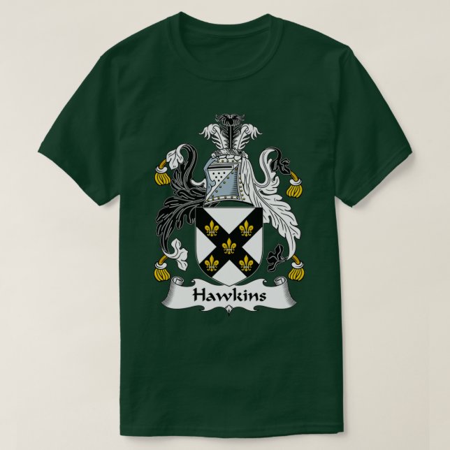 Hawkins Coat of Arms Familienwappen T-Shirt (Design vorne)