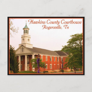 Hawkins Landkreis Courthouse - Rogersville, TN Postkarte