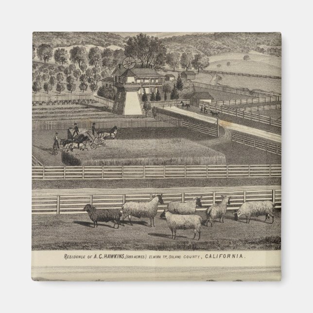 Hawkins, Mayes Wohnsitze Magnet (Vorne)