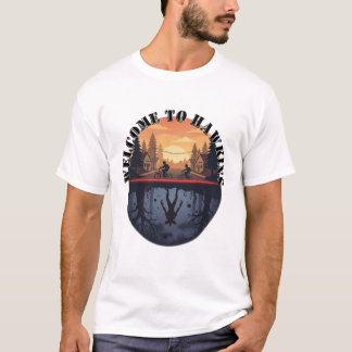 Hawkins Upside-Down Split Scene T-Shirt
