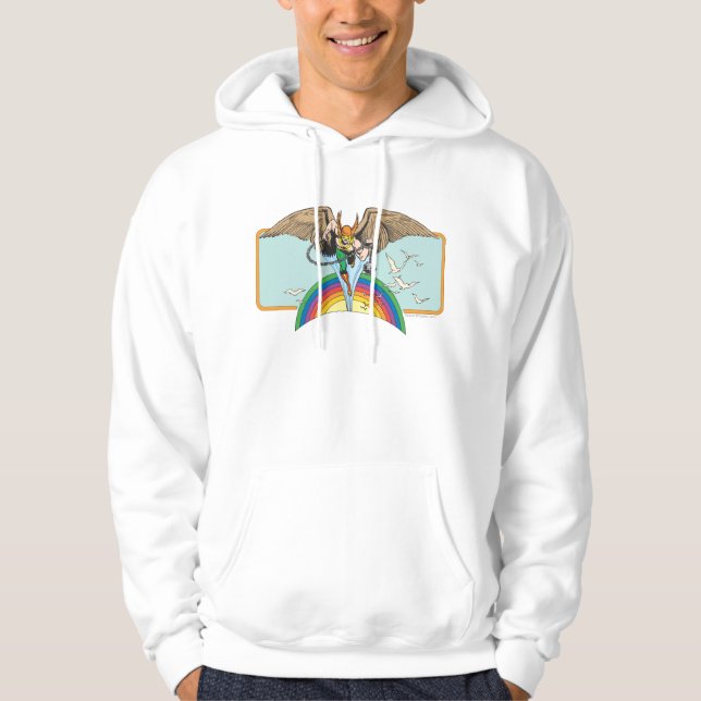 Hawkman Flies Thru Sky Hoodie (Vorderseite)