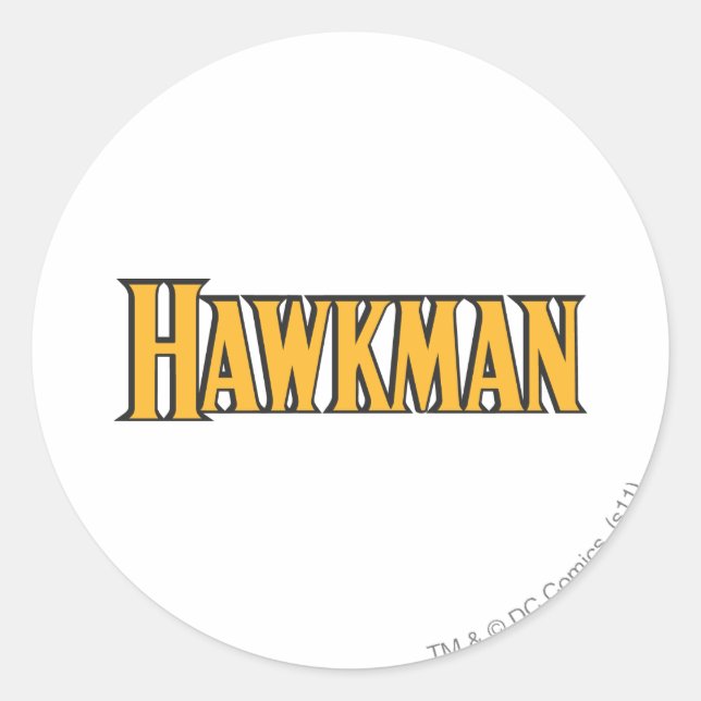 Hawkman-Logo Runder Aufkleber (Vorderseite)