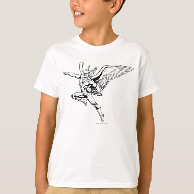 Hawkman Soaring Kontur T-Shirt (Vorderseite)