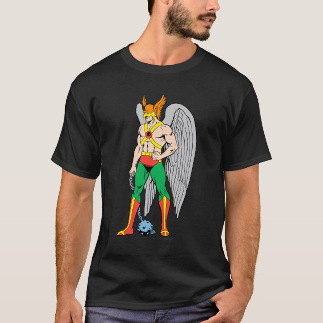 Hawkman Stehende Pose T-Shirt (Vorderseite)