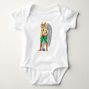 Hawkman-Stehpose Baby Strampler